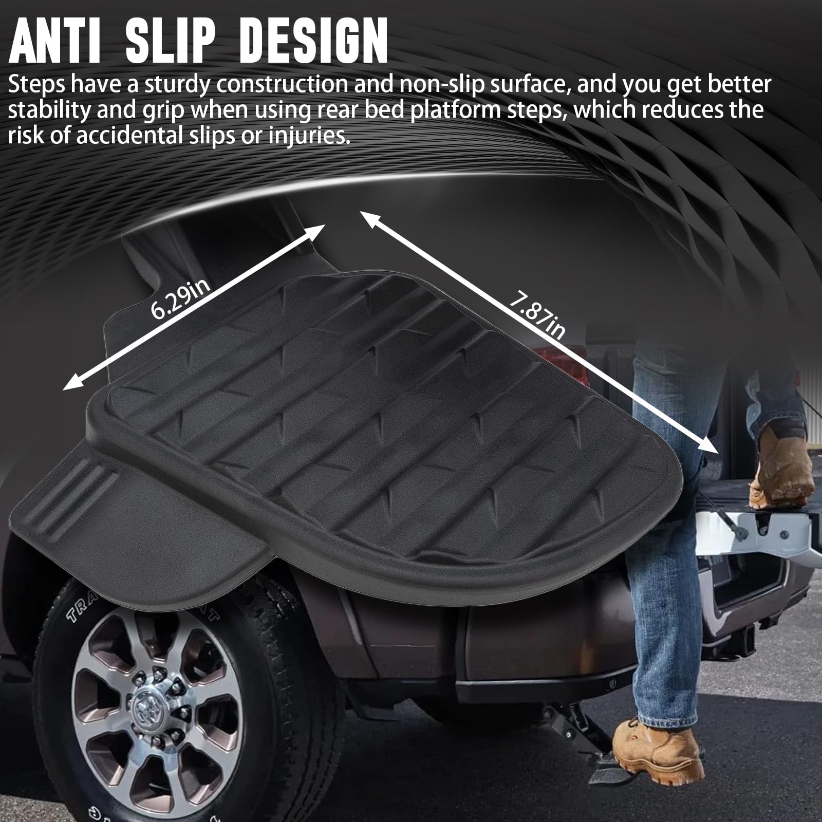 WEILEITE rear step closeup highlights wear-resistant surface