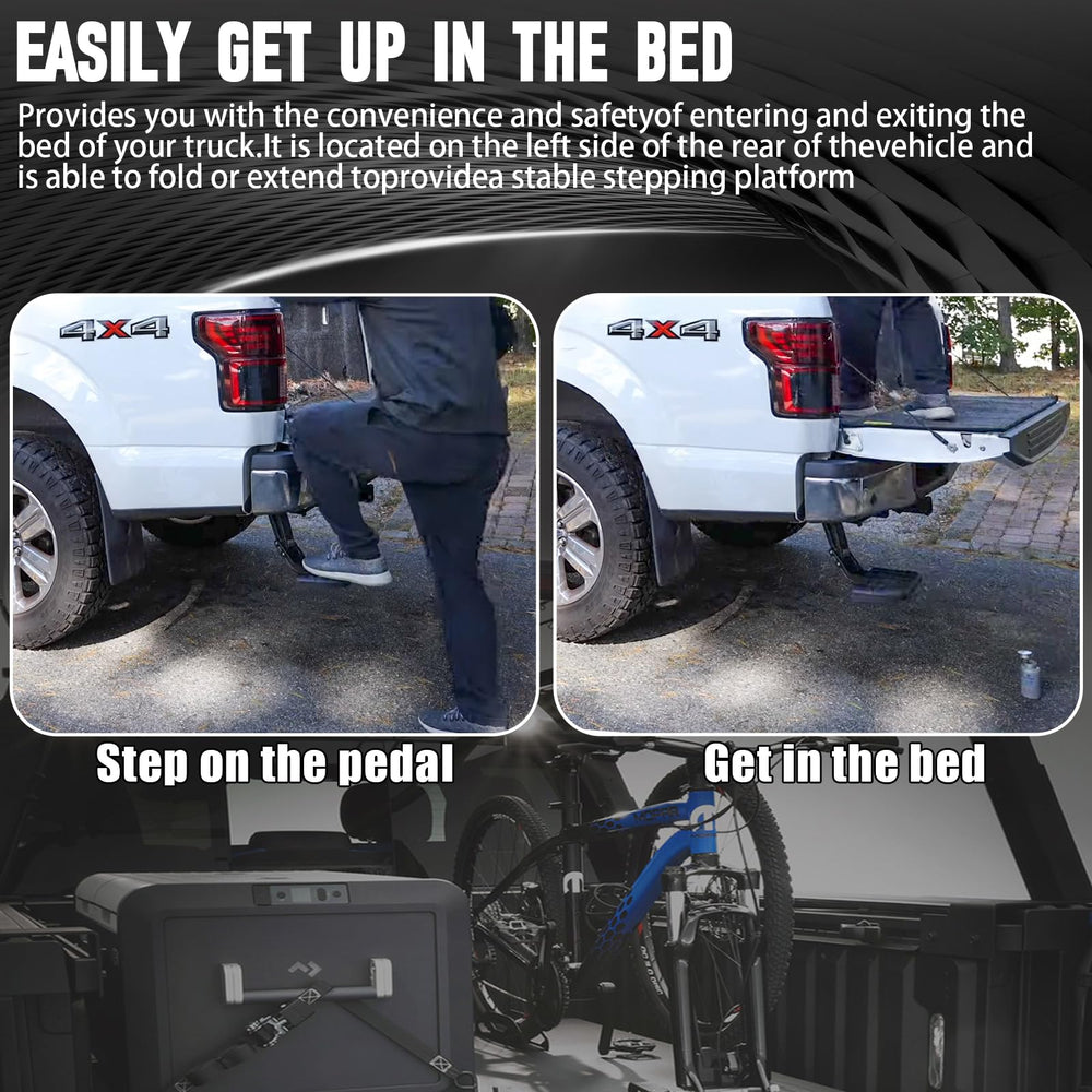 WEILEITE rear step deployed showing non-slip footing for safe use