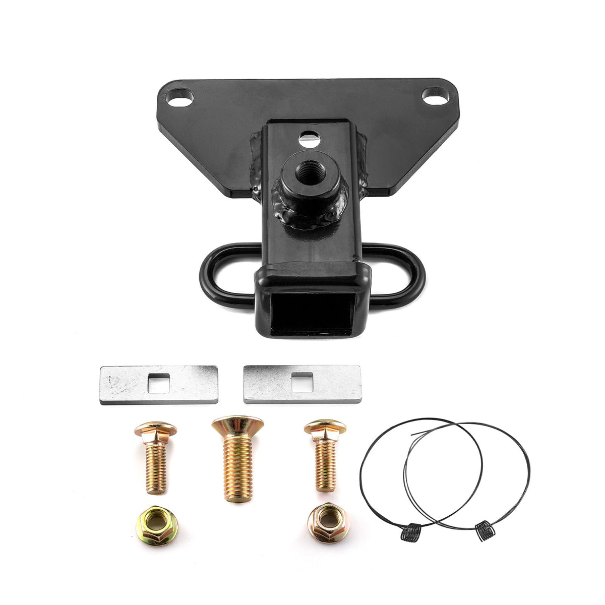 WeiSen 2-inch rear hitch installed on Jeep Gladiator for versatile towing.