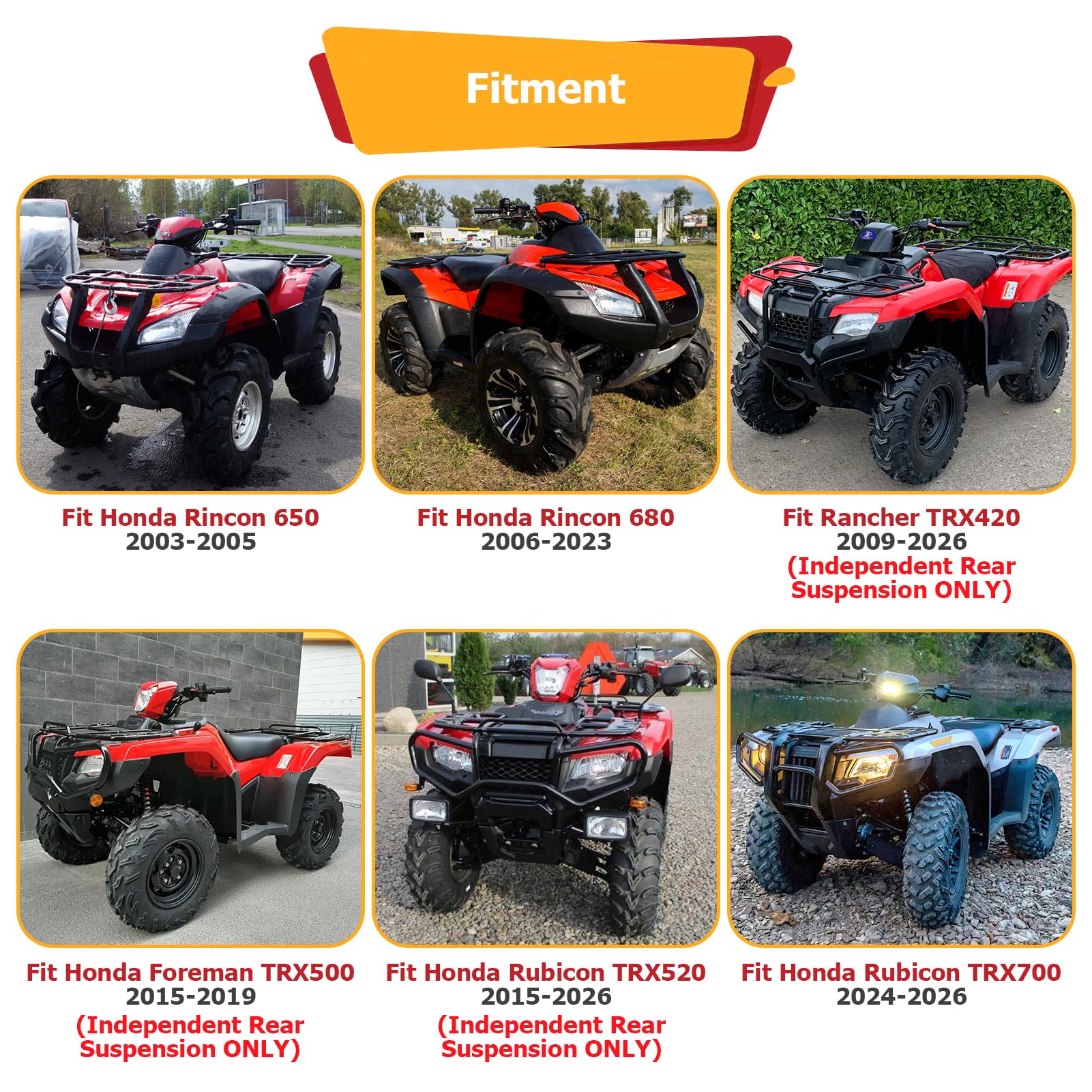WeiSen 2-inch hitch for TRX700 All Models ensures reliable attachments.