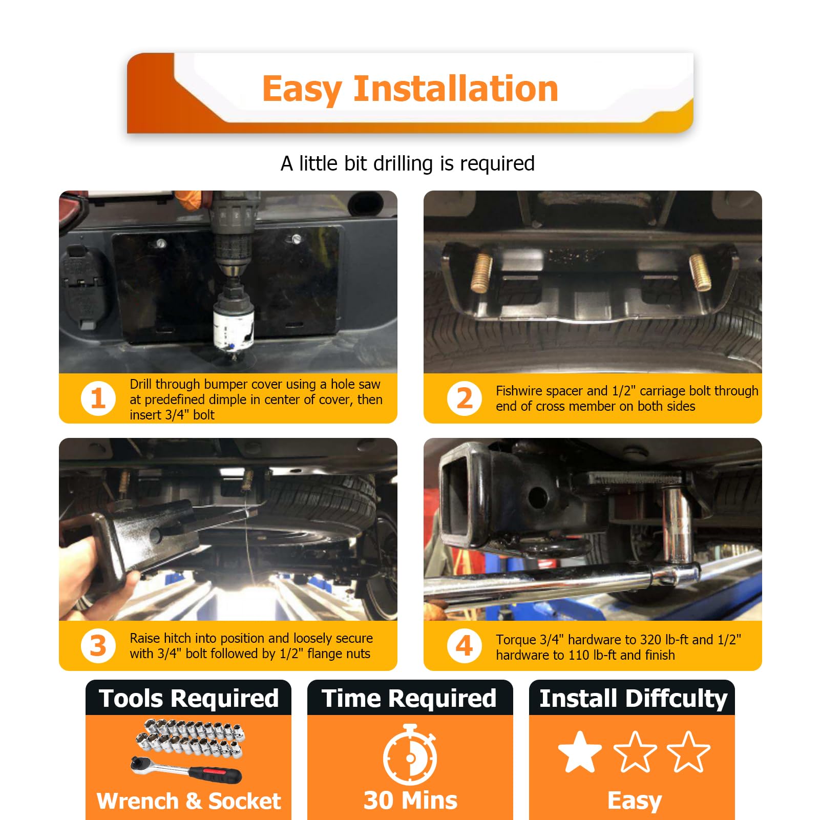 WeiSen rust-resistant finish protects against weather and road exposure.