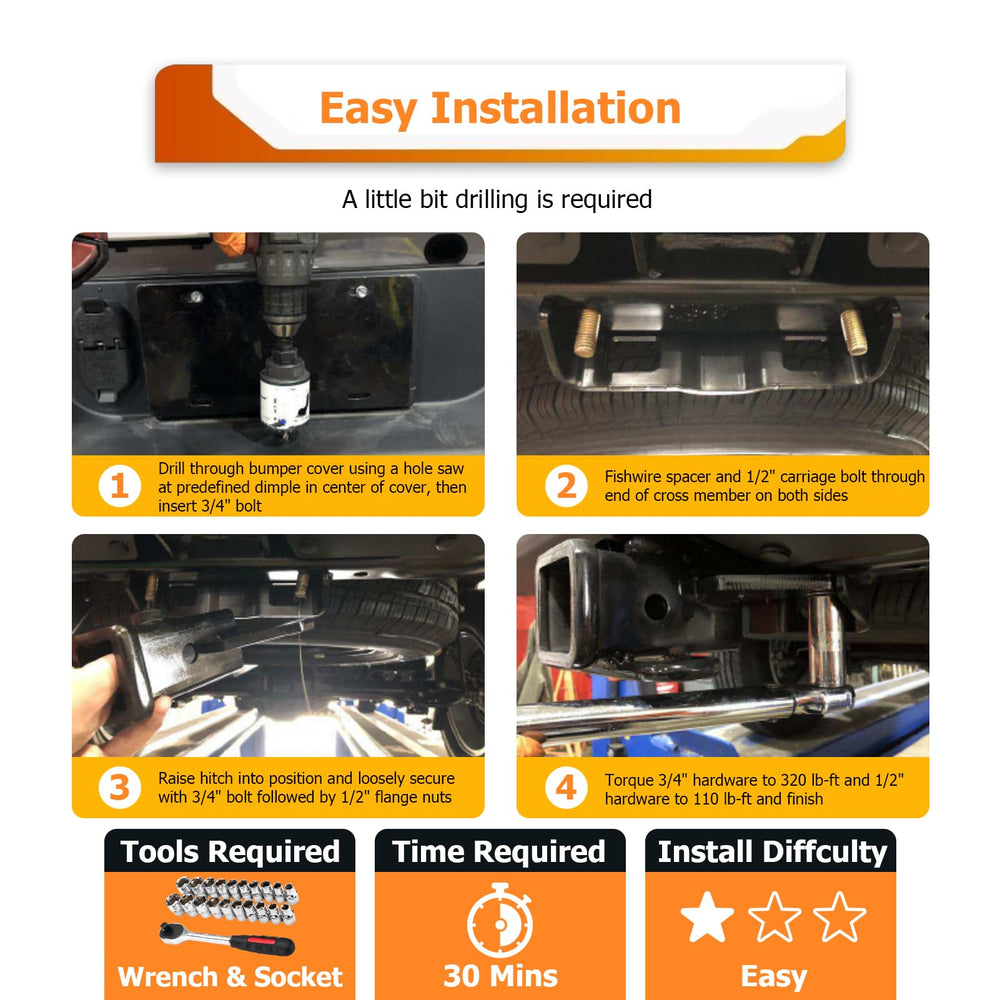 WeiSen rust-resistant finish protects against weather and road exposure.