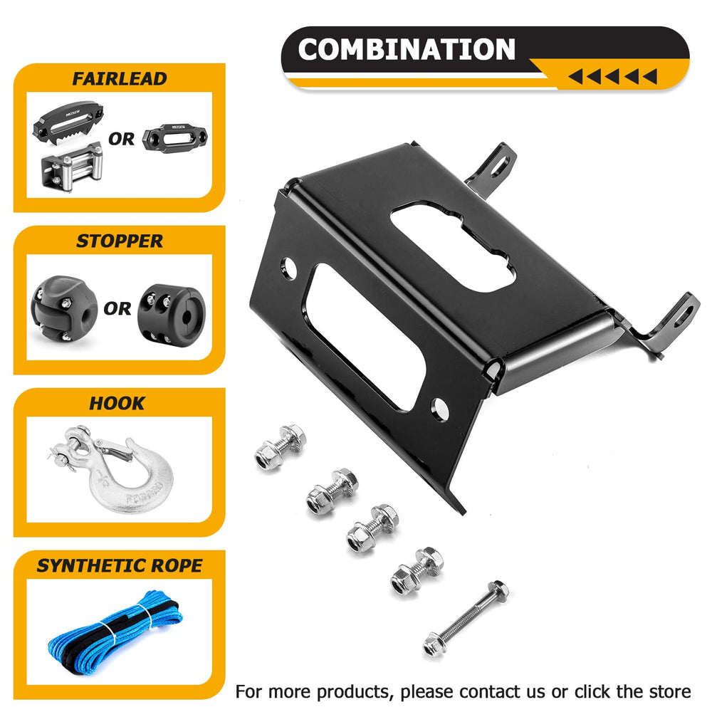 WeiSen winch plate demonstrates standard 4-hole winch pattern
