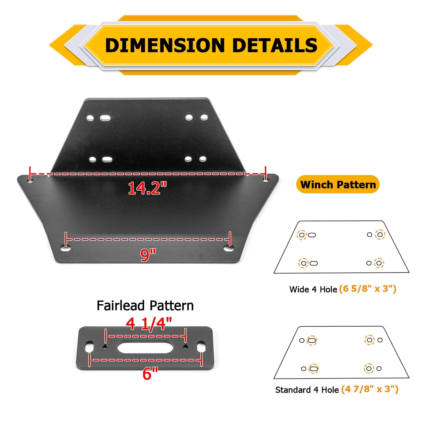 WeiSen winch mount bracket for 570 XP Crew, durable steel with powder coat finish.