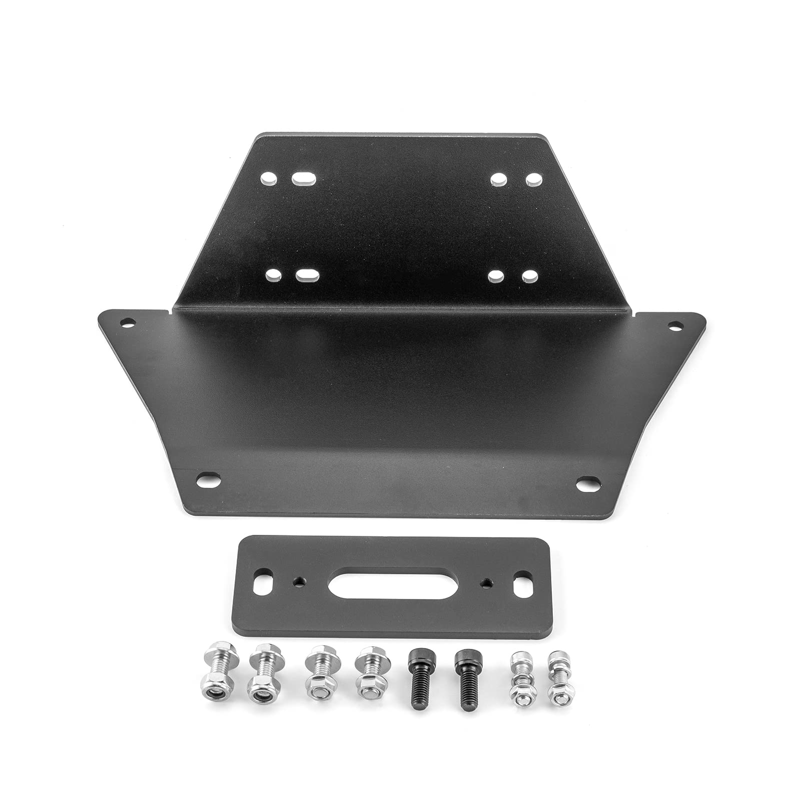 WeiSen winch mount bracket fairlead 4 1/4 inch pattern, clean alignment.