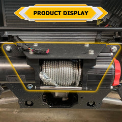 WeiSen winch mount bracket with Kinetic compatibility, versatile mounting options.