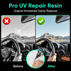 Weivone 2PC nano-glass repair liquid penetrating nano-cracks to restore integrity.