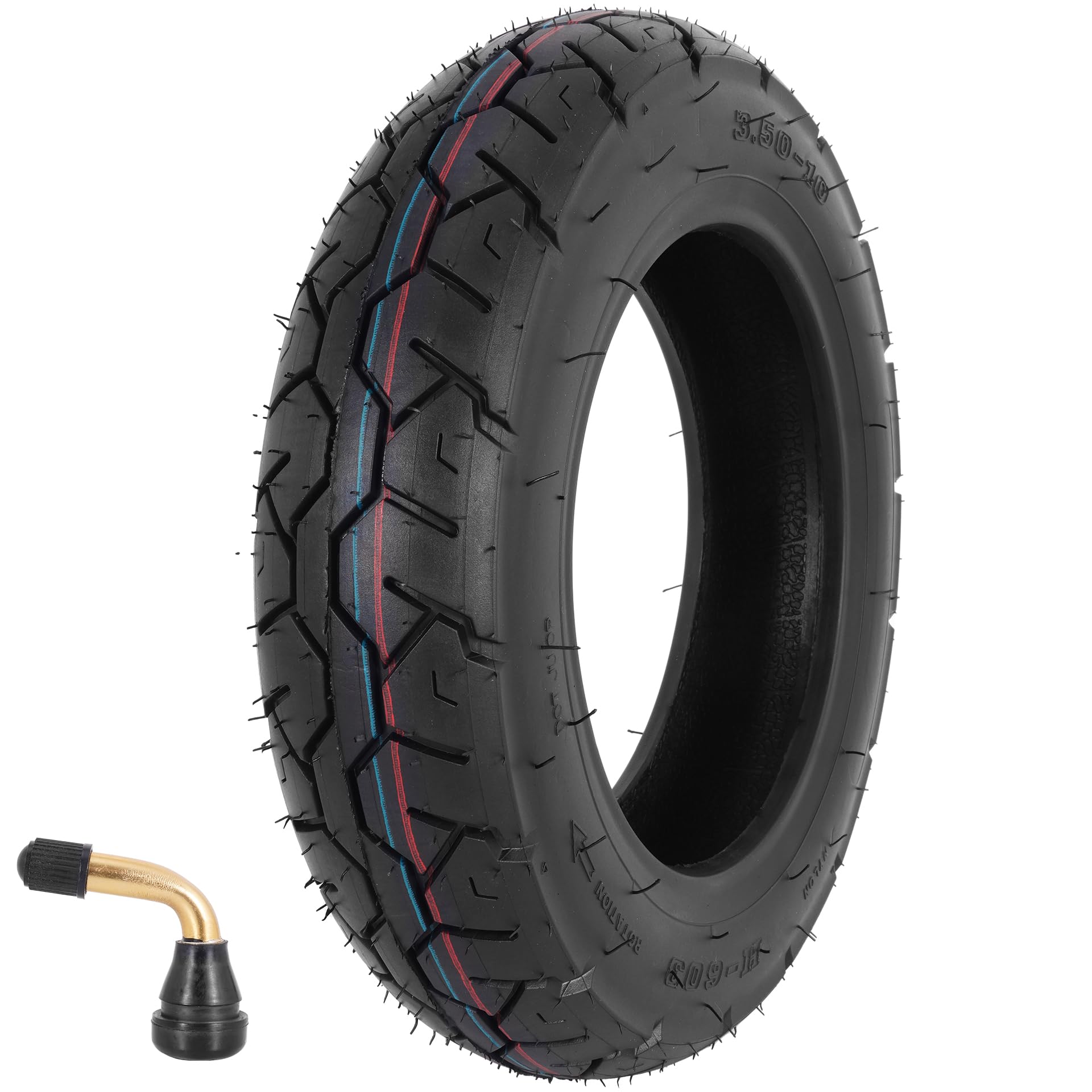 WEIYINGSI 350-10 tubeless tire sideview for scooters with urban grip.