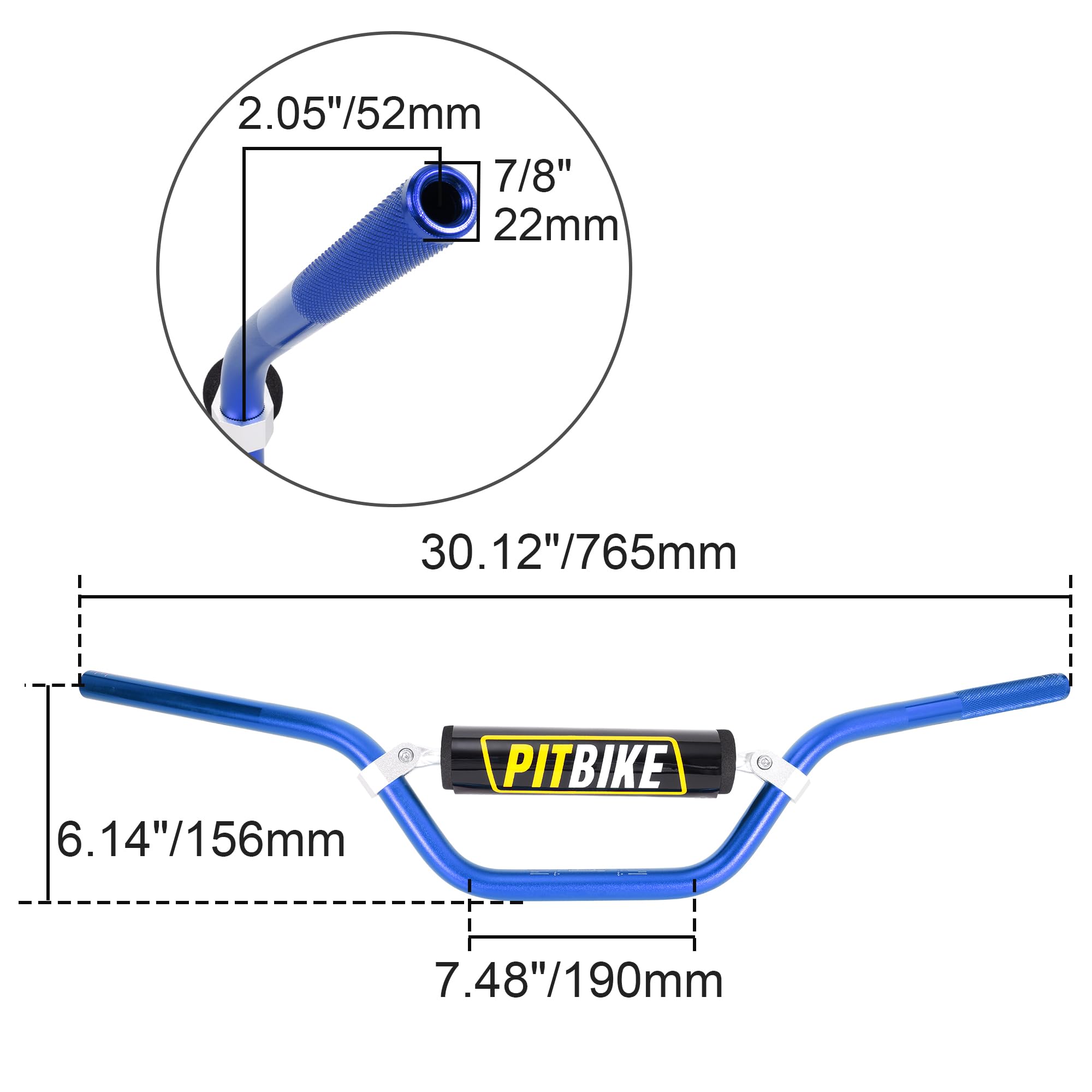 WEIYINGSI handlebar with length marks for custom fit