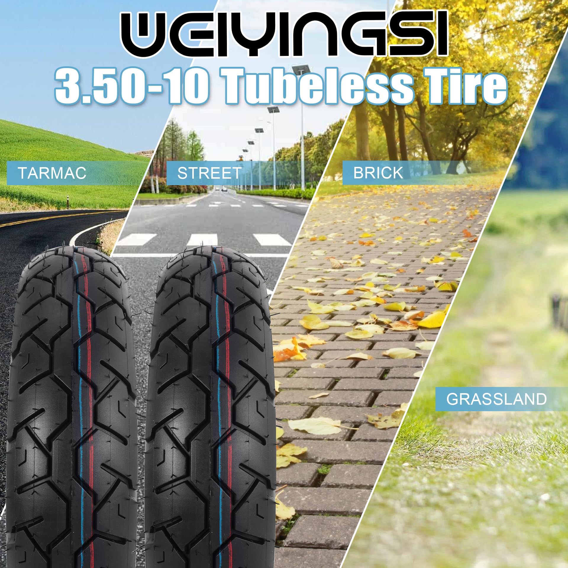 WEIYINGSI scooter tire installation makes compatible 10-inch rims easier and safer.