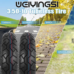 WEIYINGSI scooter tire installation makes compatible 10-inch rims easier and safer.