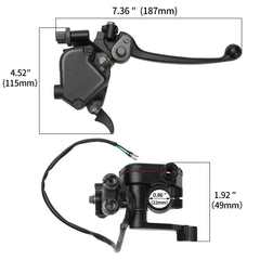 WEIYINGSI dual brake levers close-up showing ergonomic grip and responsiveness.