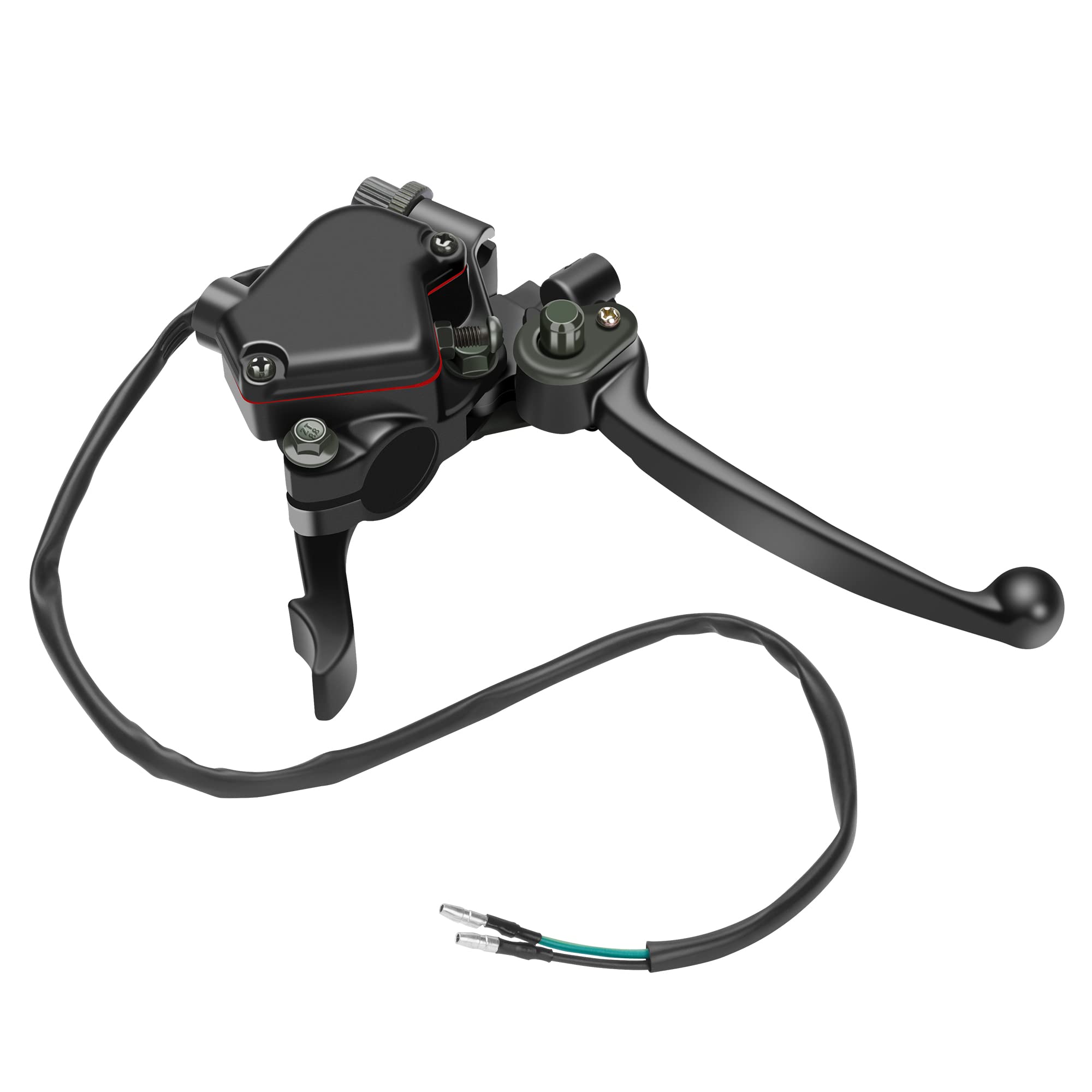 WEIYINGSI thumb throttle front view with dual brakes for smooth ATV control.