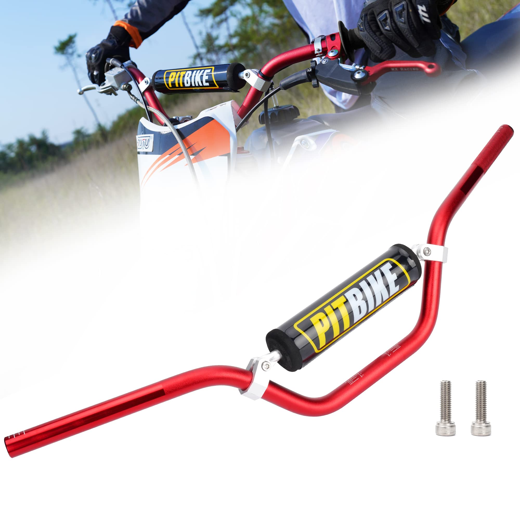 WEIYINGSI universal 7/8 inch dirt bike handlebars fit CRF/YZF for stable control.