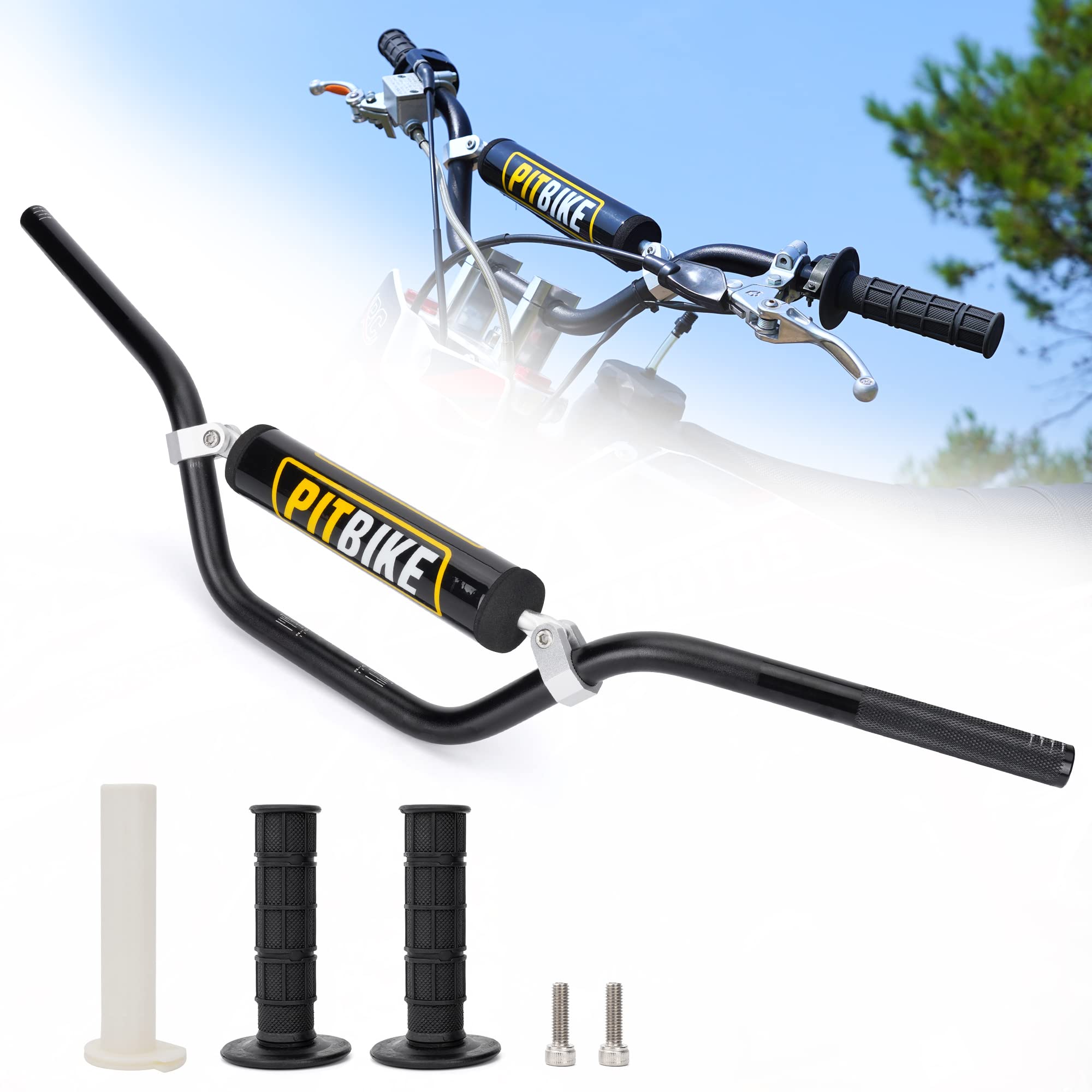 WEIYINGSI universal 7/8 inch handlebars – full view showing versatile dirt bike compatibility