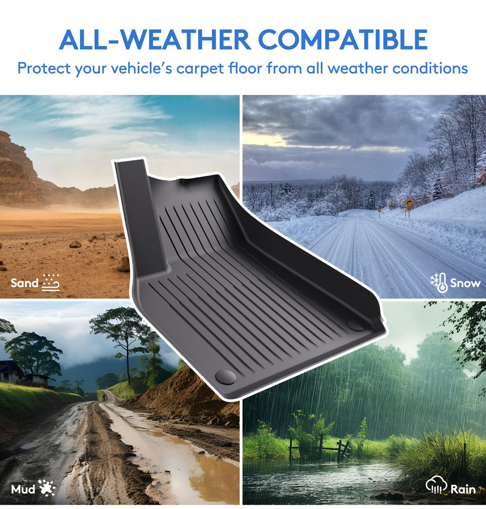 Wekar all-weather mats for Model Y made from durable TPE material.