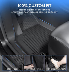 Wekar Model Y rear row mats shield carpets from dirt and moisture.