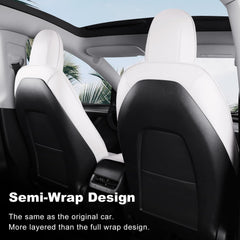 Front seat cover close-up by Wekar showing durable Nappa texture and easy cleanability.
