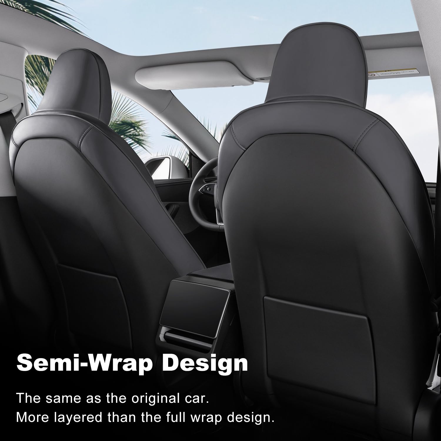 Wekar front armrest cover for Tesla Model Y, guards console wear