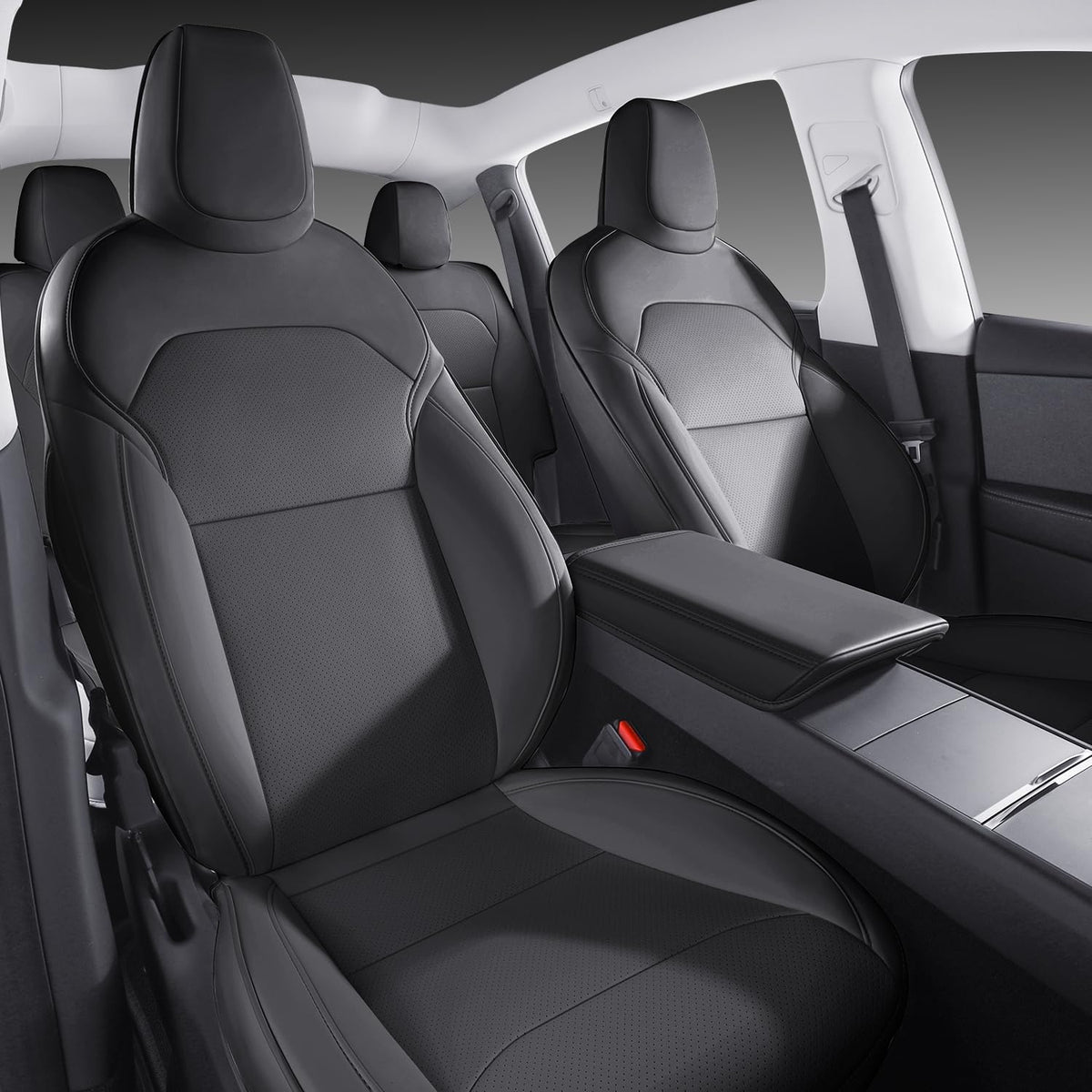 Wekar Tesla Model Y front seat cover, protects and refreshes the interior look