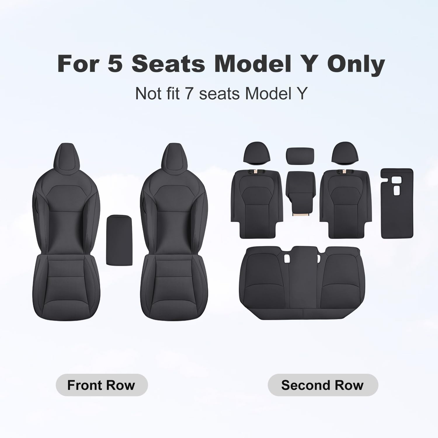 Wekar installation guide image for Tesla Model Y seat covers