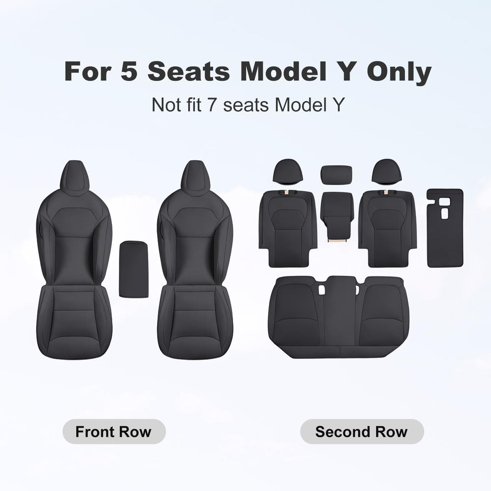 Wekar installation guide image for Tesla Model Y seat covers