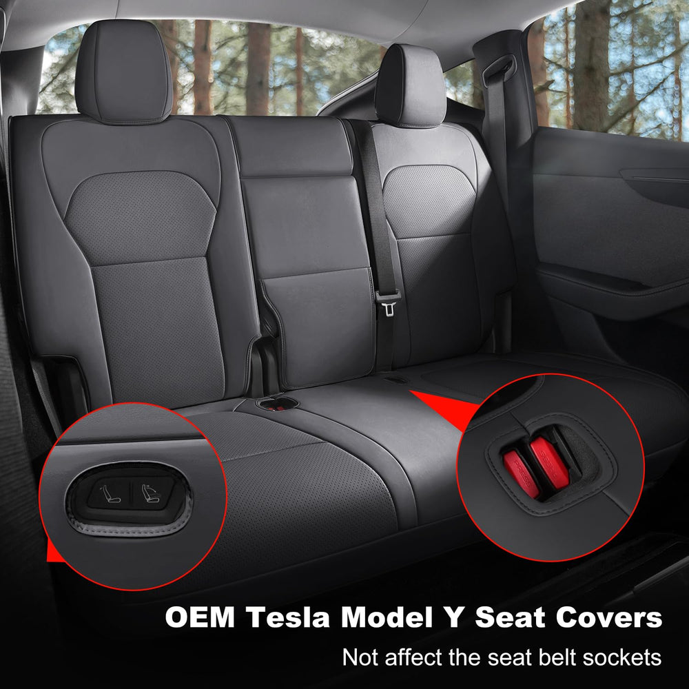 Wekar rear headrest covers for Tesla Model Y, adds cohesive style