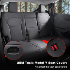 Wekar rear headrest covers for Tesla Model Y, adds cohesive style