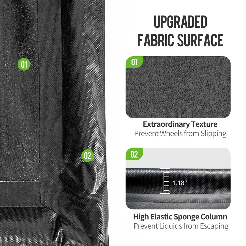 Welkin Containment Mat easy cleaning with included squeegee.