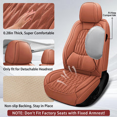 WELLDO brown rear seat cover providing full coverage and style.
