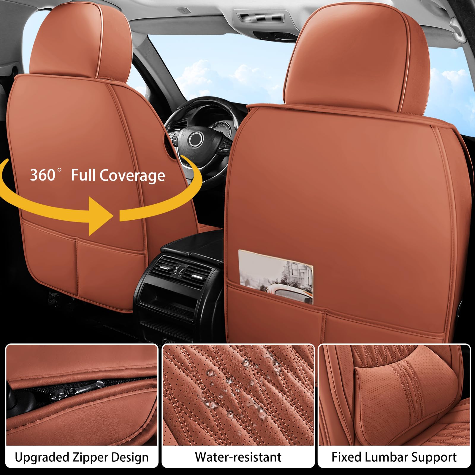 WELLDO brown color options to refresh your car interior.