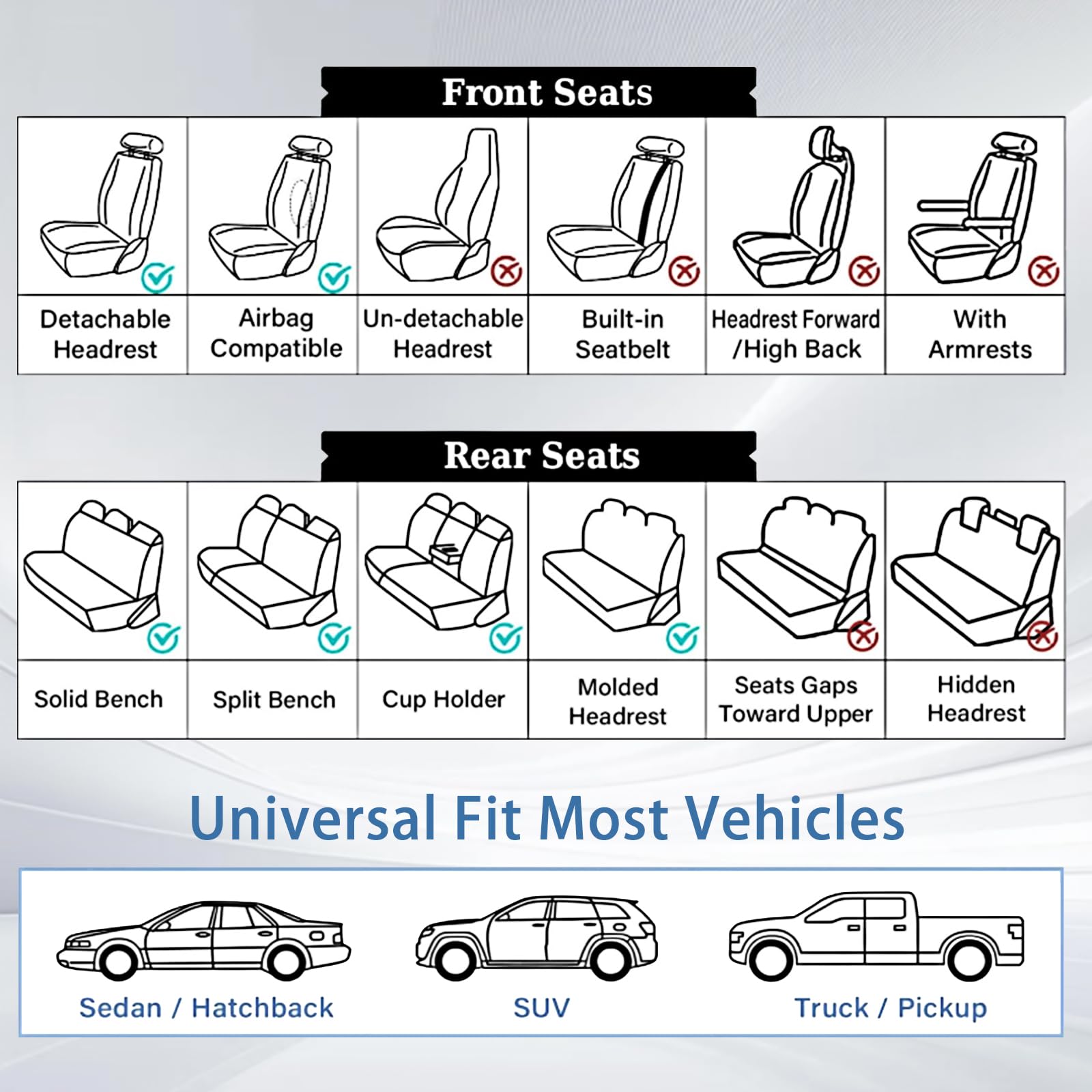 WELLDO lumbar-support back design enhances comfort during long drives.