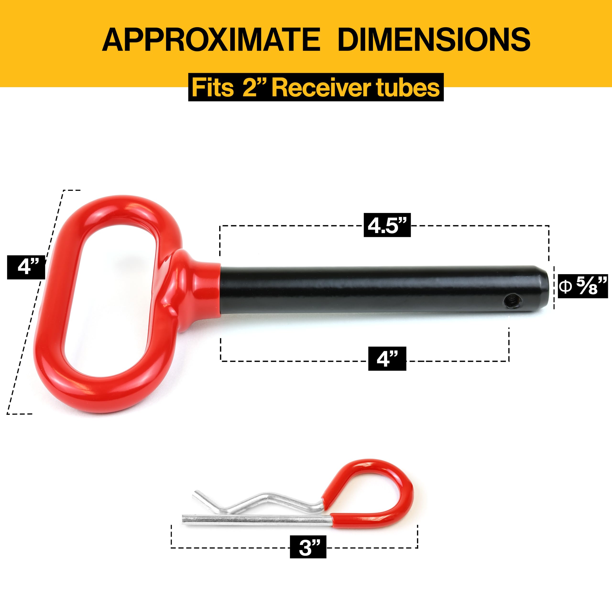 Wellmax four 3 inch R clips included for secure locking