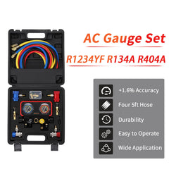 Wells AC gauge set hoses assembly with color coding for precise connections