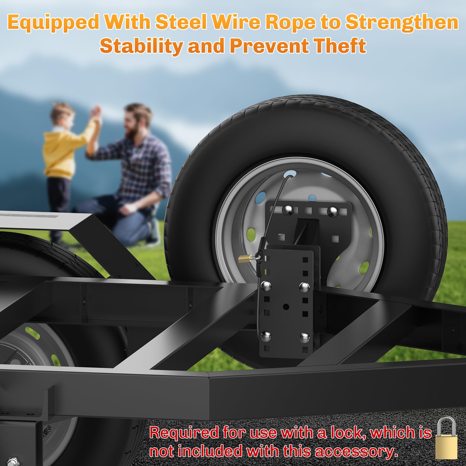 WELLUCK 5mm steel construction resists rust and stands up to road wear.