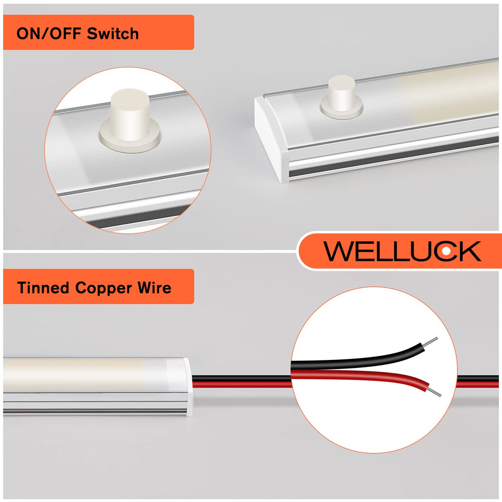 WELLUCK interior light strip installed in an RV or boat cabin
