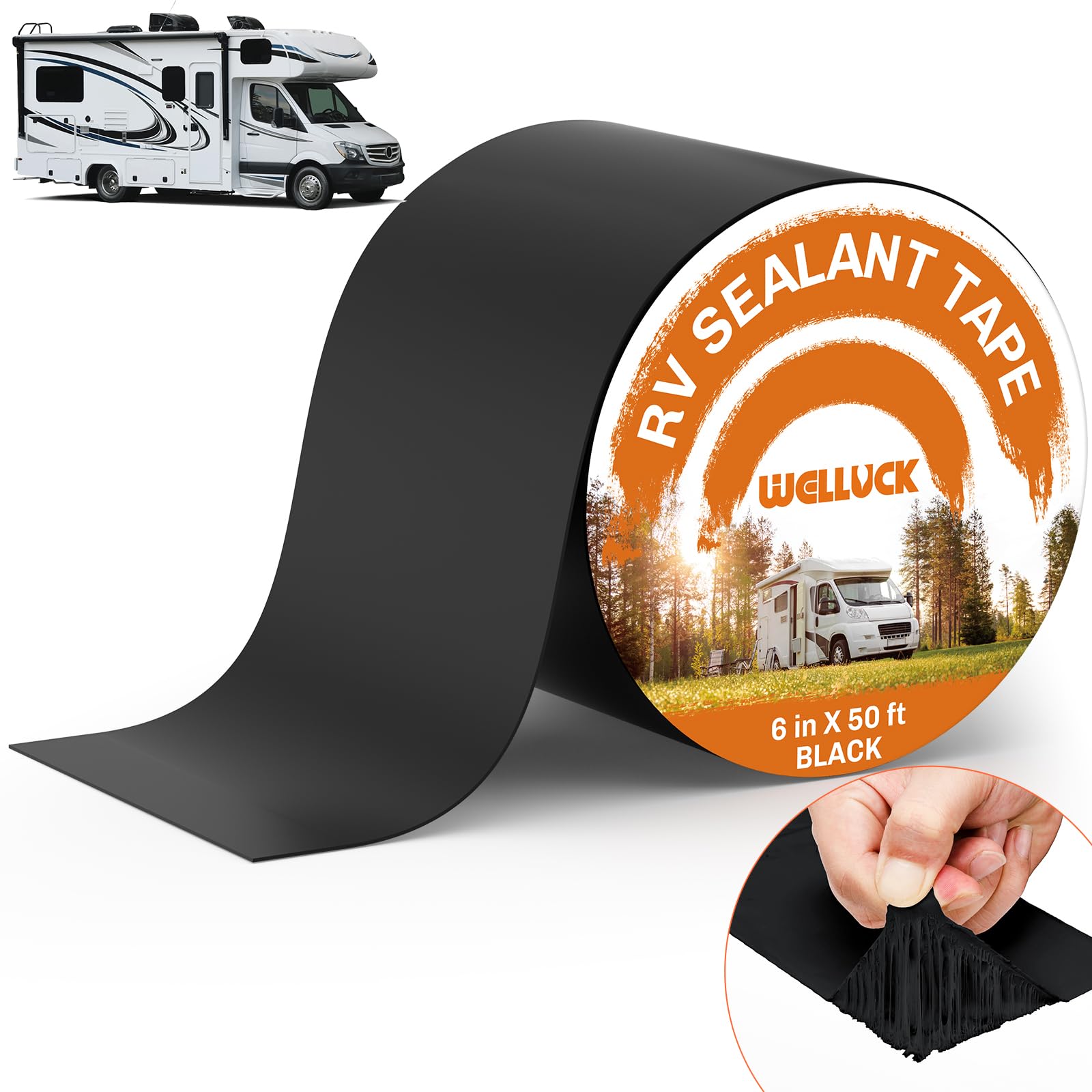WELLUCK butyl tape on a roof seam provides durable sealing and quick leak protection.