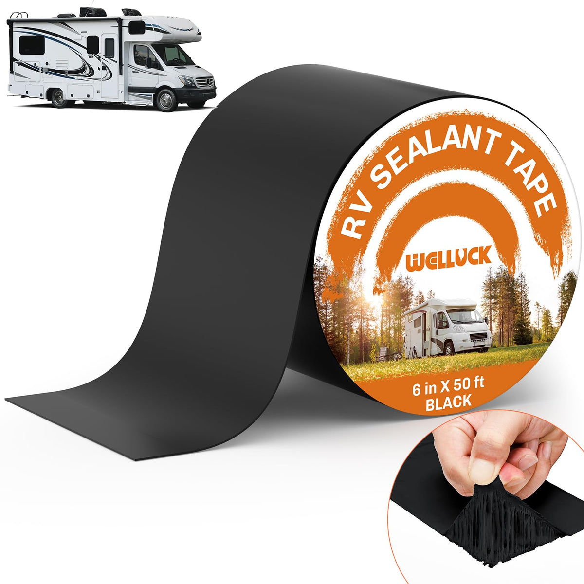 WELLUCK butyl tape on a roof seam provides durable sealing and quick leak protection.