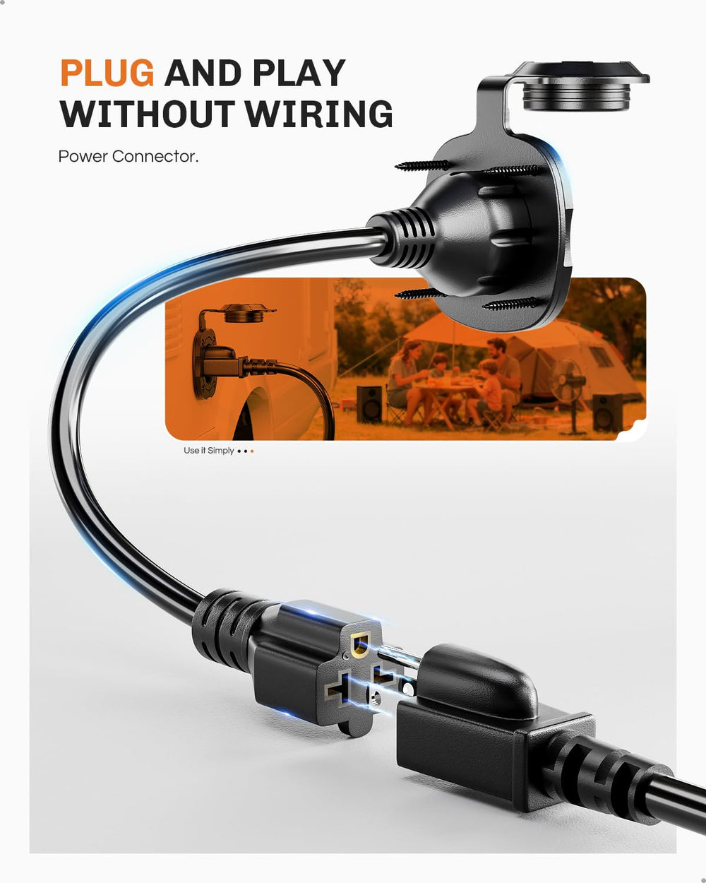 Welluck compatible with multiple NEMA adapters for flexible power options.