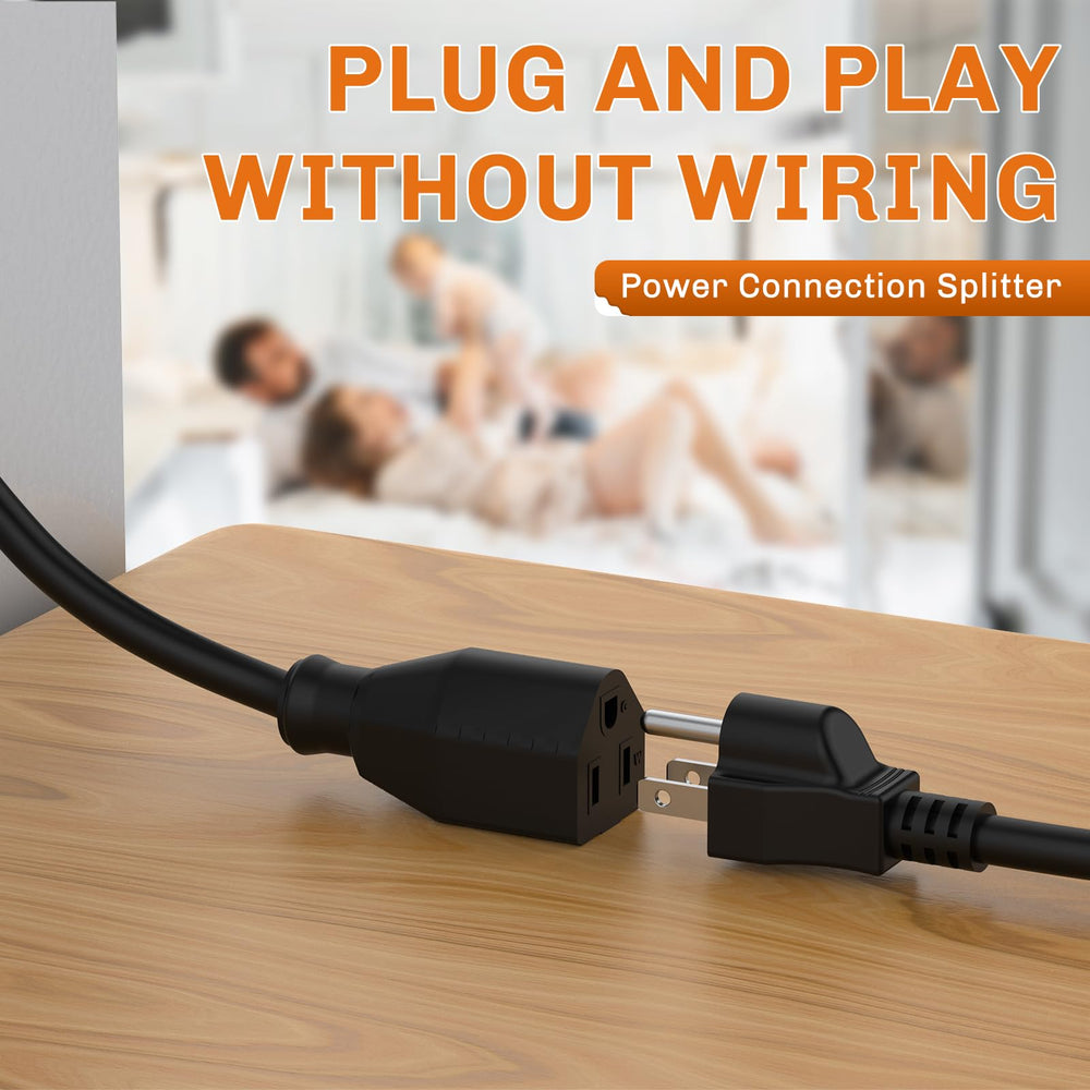 WELLUCK integrated extension cord 18 inches for quick, plug-and-play RV power setup.