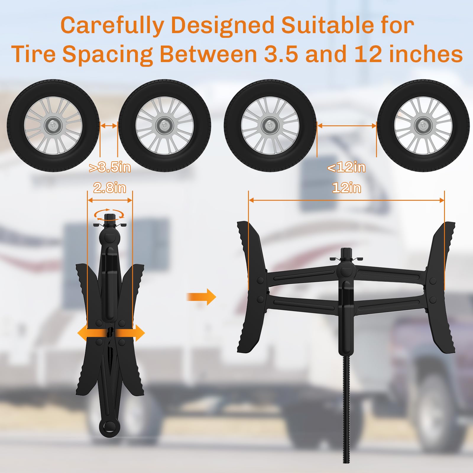 Welluck premium cast-iron construction for durable tire grip in outdoor conditions