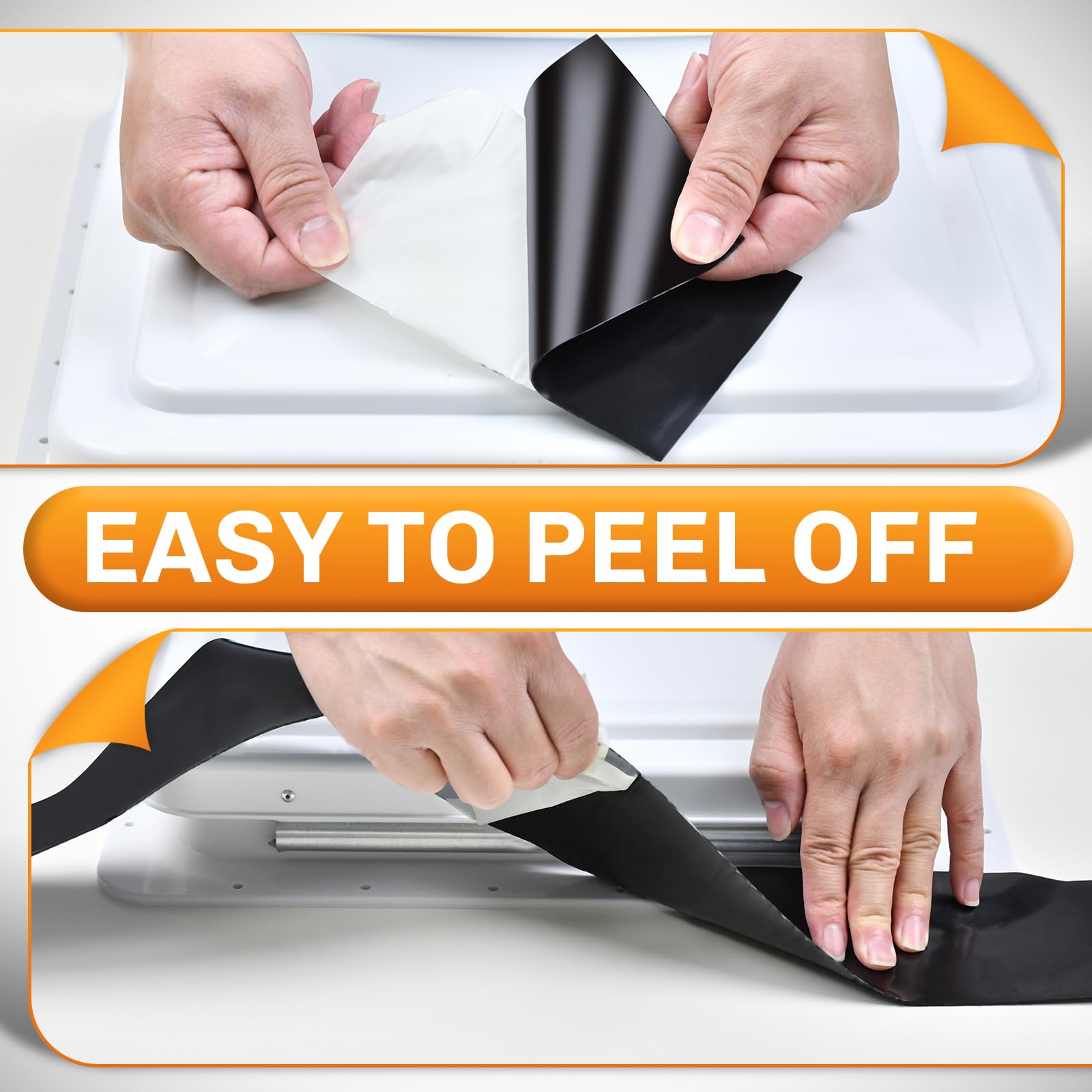 WELLUCK roof sealant applied on a flat surface delivers weatherproof RV repair and flexibility.