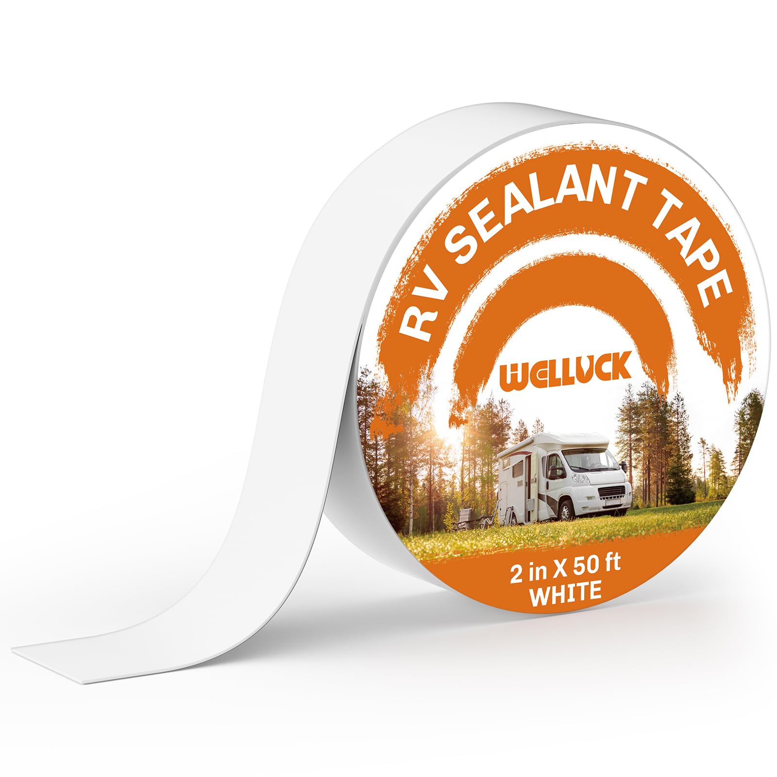 WELLUCK RV roof tape roll white shows durable leak sealing for campers