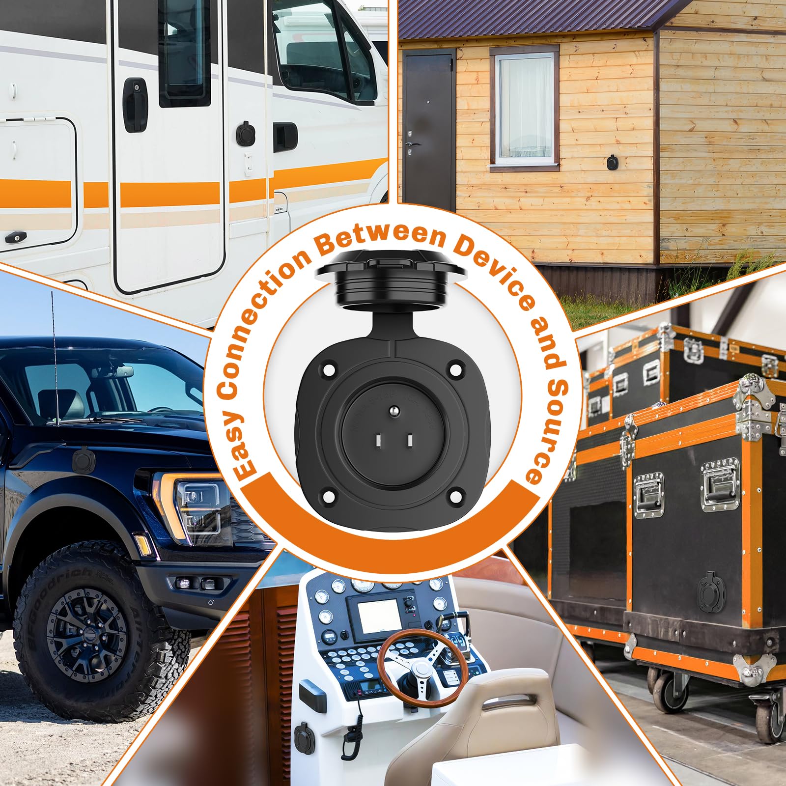 WELLUCK NEMA 5-15R receptacle is pre-wired for quick setup.