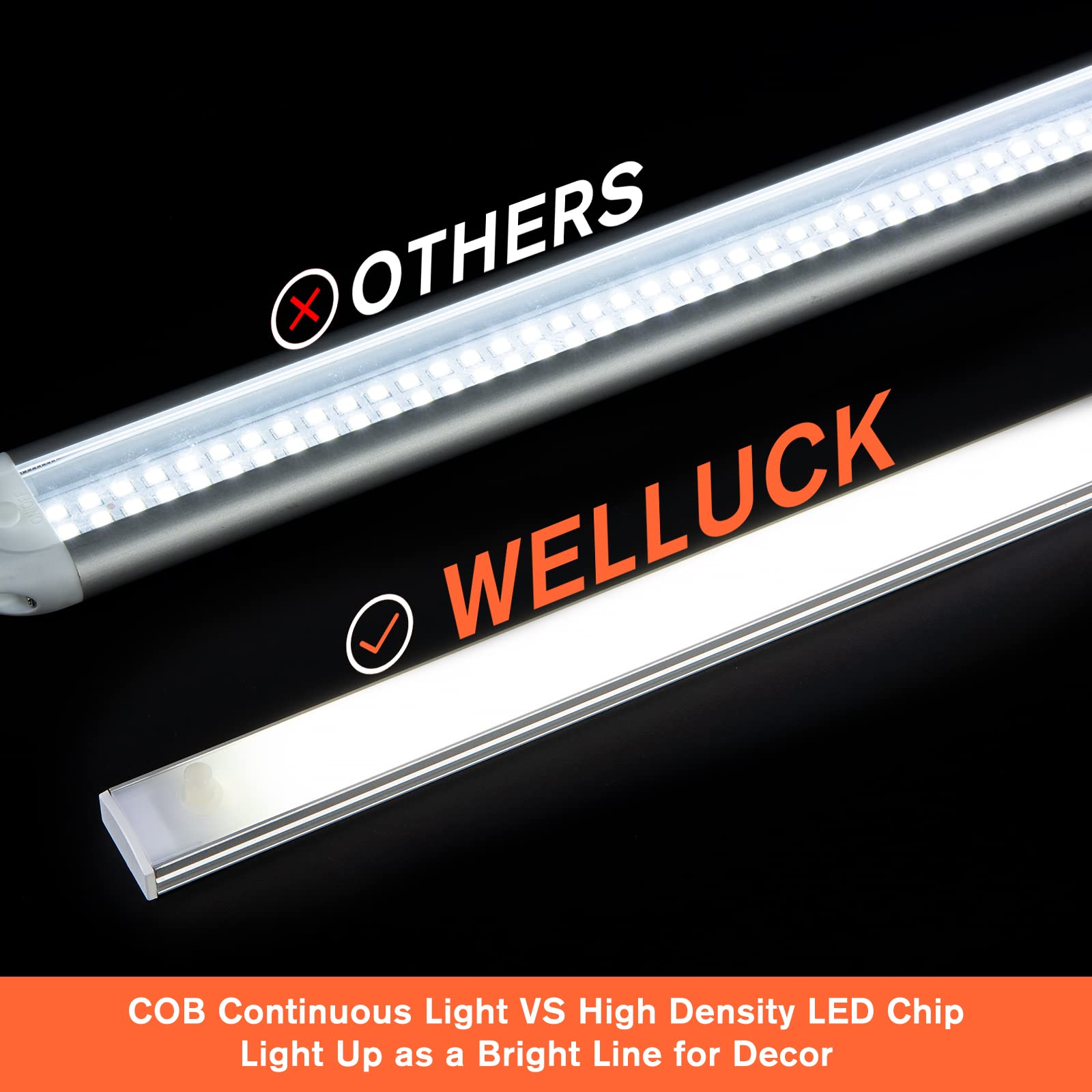 Slim WELLUCK interior light bar installed in a truck or trailer
