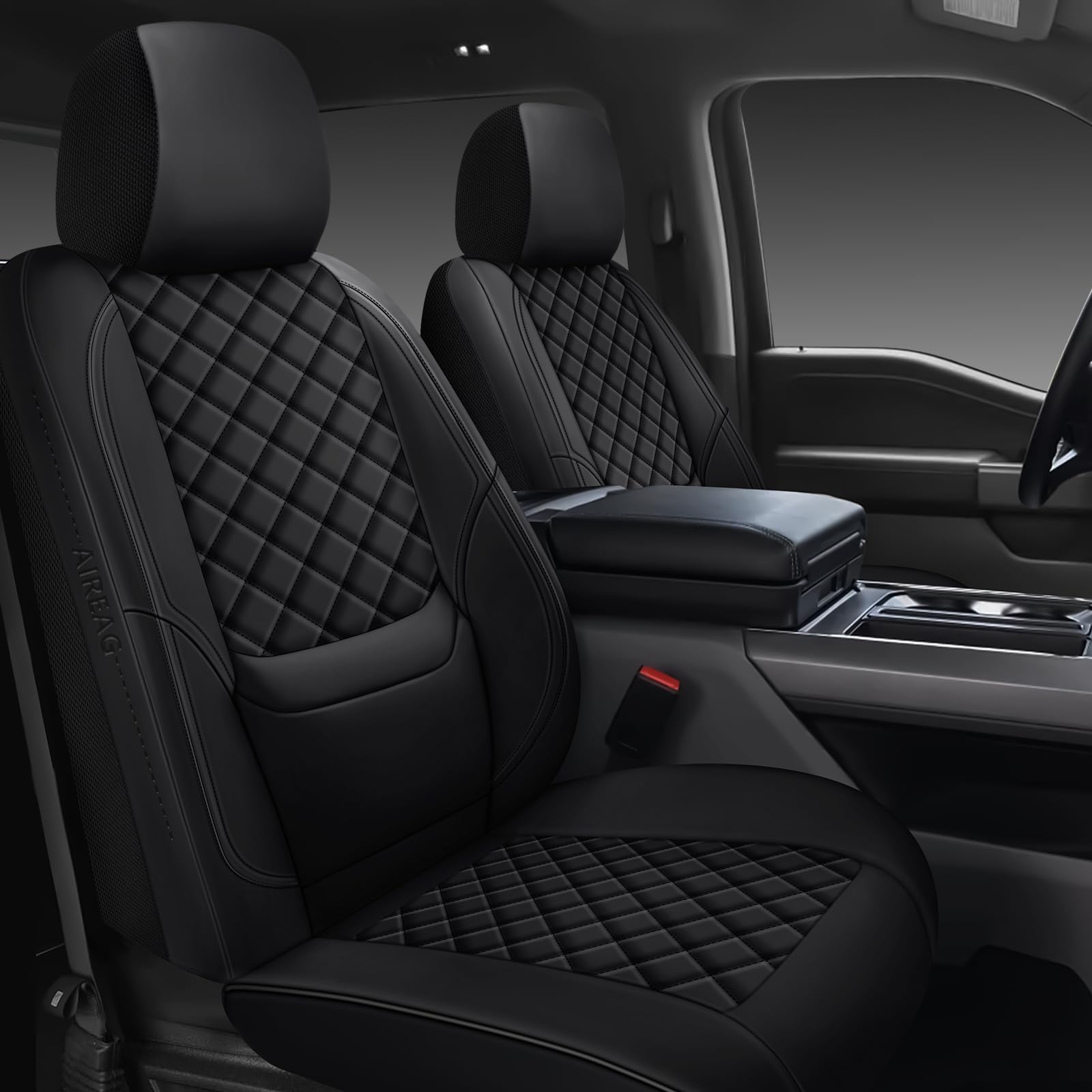 WENNFOUR F150 front seat covers assembly for a snug interior protection