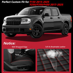 WENNFOUR F150 rear seat backrest covers include headrest protection and fit