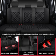 WENNFOUR F150 rear seat 40/60 split detail enabling folding and comfort