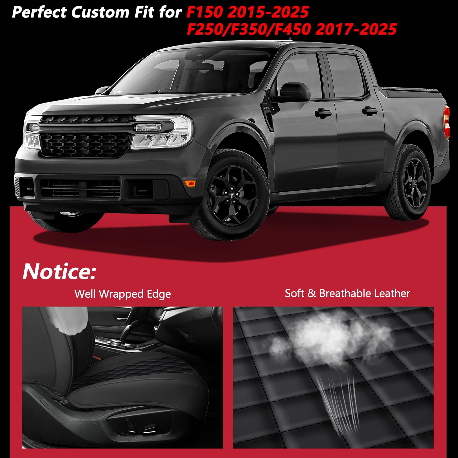 WENNFOUR F150 rear seat coverage protecting upholstery