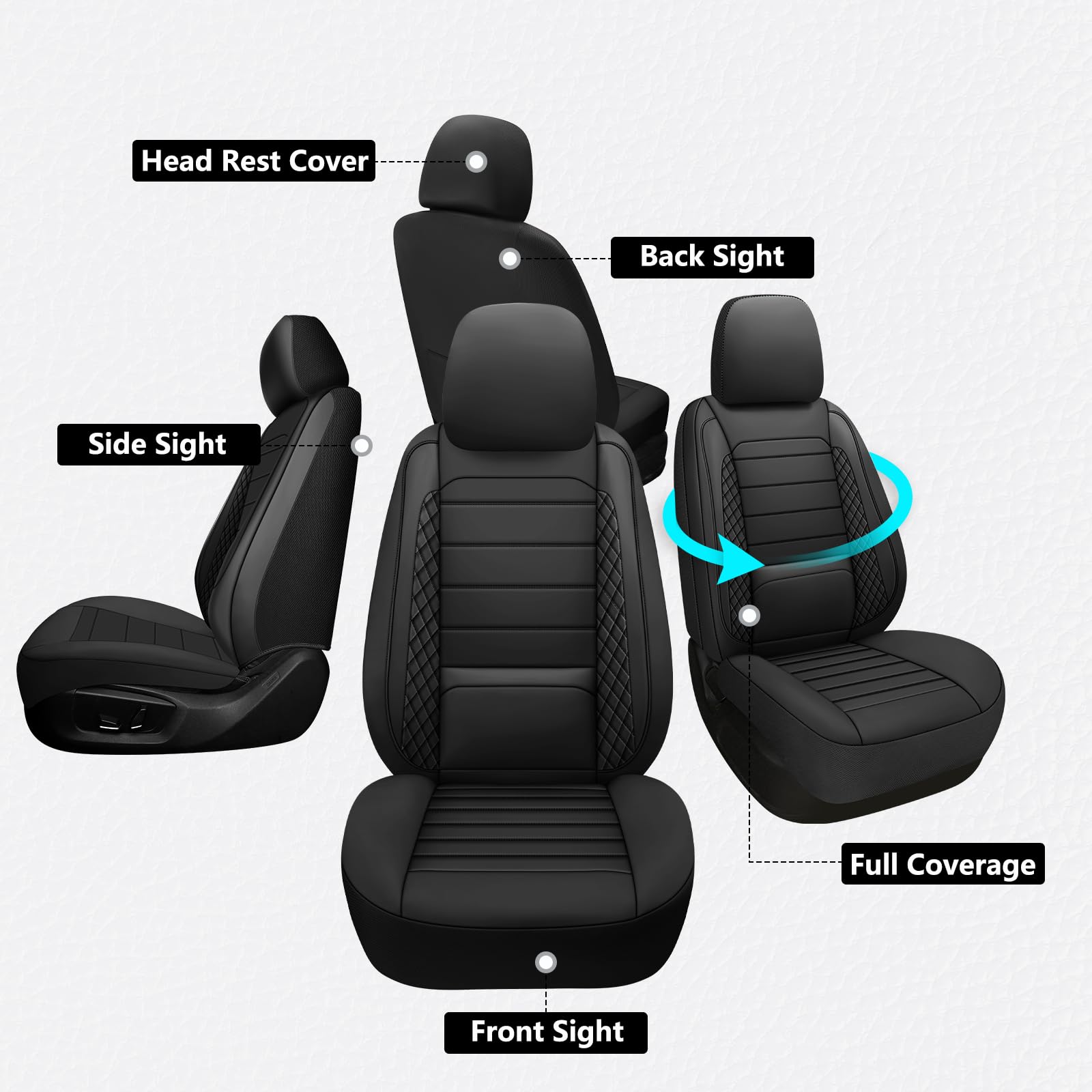 WENNFOUR Tacoma front headrest cover preserves style and resists wear.